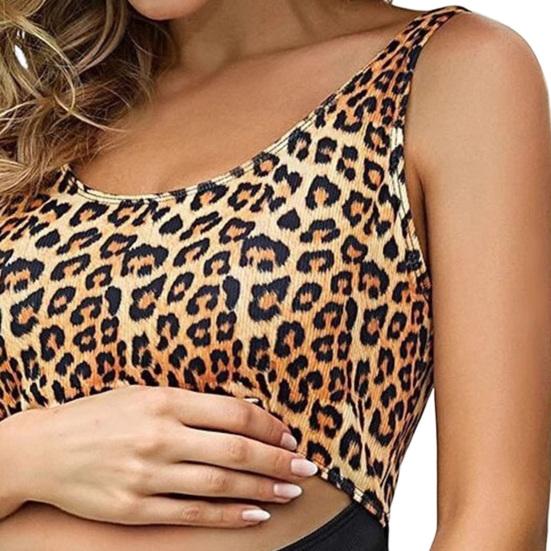 Bikini-Set für Schwangere, High-Waist-Unterteil Leo-Print-Oberteil, Weiche elastische stützende Bademode zum Schwimmen
