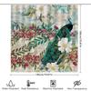 Luxurious Peacock Floral Printed Shower Curtain For Bathroom Decor Waterproof Fabric White/Cyan