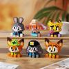 Building Blocks Nick Wilde Judith Laverne Hopps Assembly Model Kit Desktop Ornament Doll Boys' Puzzle Toys Collectible Zootopia