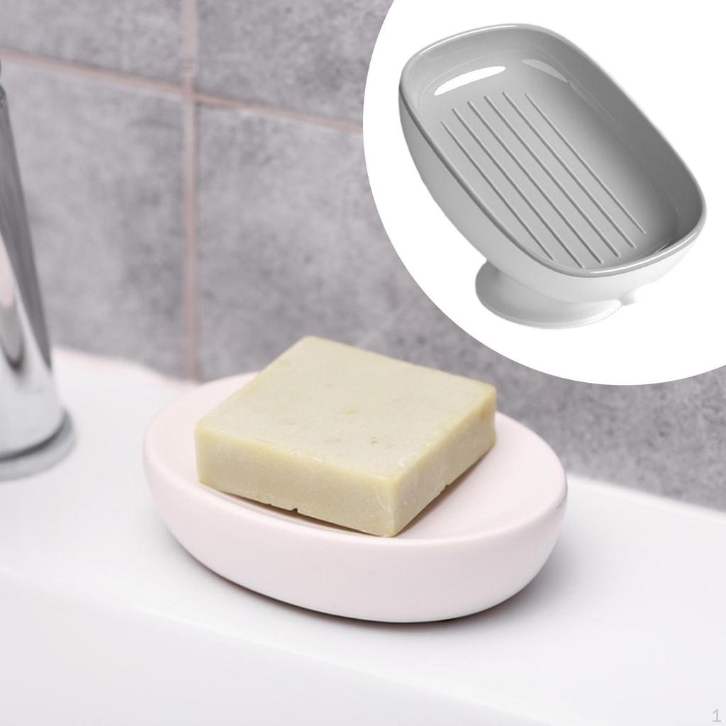 Self Draining Soap Cleaning Non Slip Vanity Tray Not Punched Fast Drying Storage Box for Kitchen