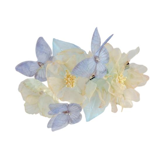 Women Hair Clip Retro Style Butterflies Flower Decor Hair Pins Spring Clip Design Decorative Headdress Hair Accessories