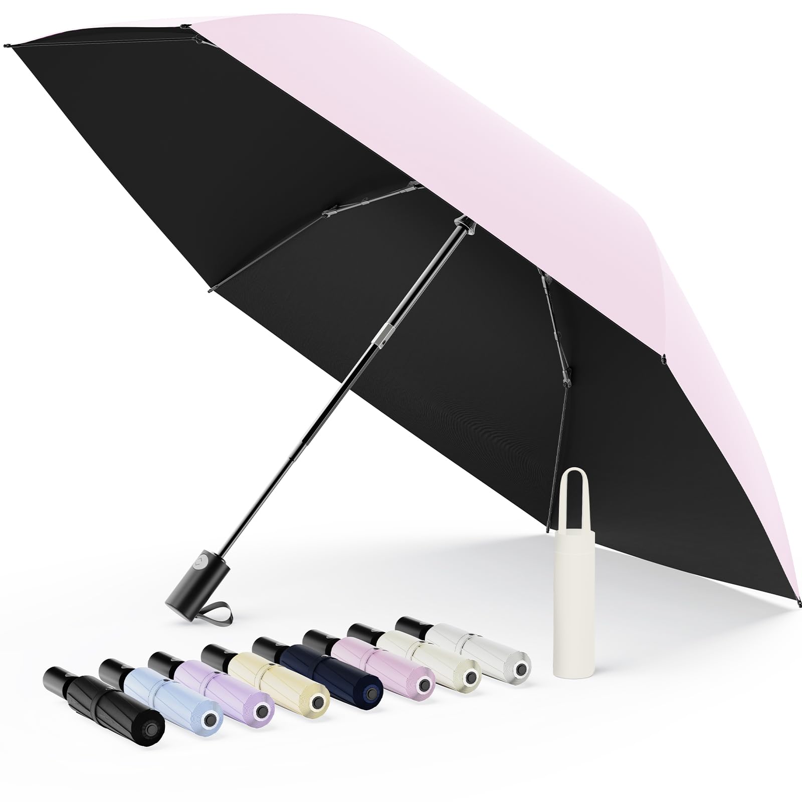 

практикующим JIS и с многоярусным ALwgreen Складной зонт с УФ-светом и тепловой защитой Автоматическое открытие и Тепловой удар Кожа Складной зонт для