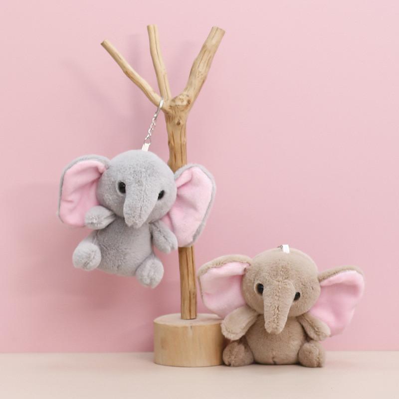 Keychain Plush Elephant Doll Stuffed Animal Toy Decoration Pendant Gift Cartoon