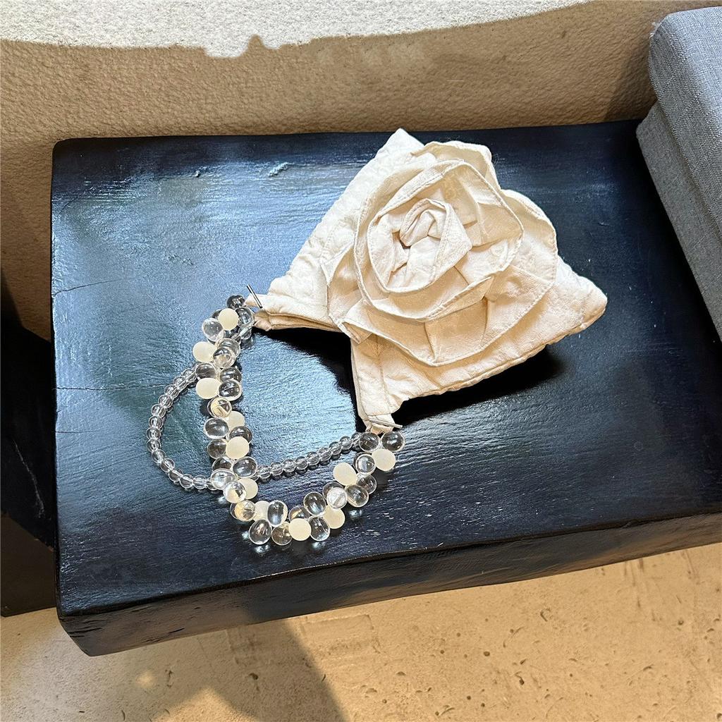 French Chic flower Shoulder Bag for Women Luxury Textured Crossbody Purse Boutique Underarm Handbag Summer Casual Elegant