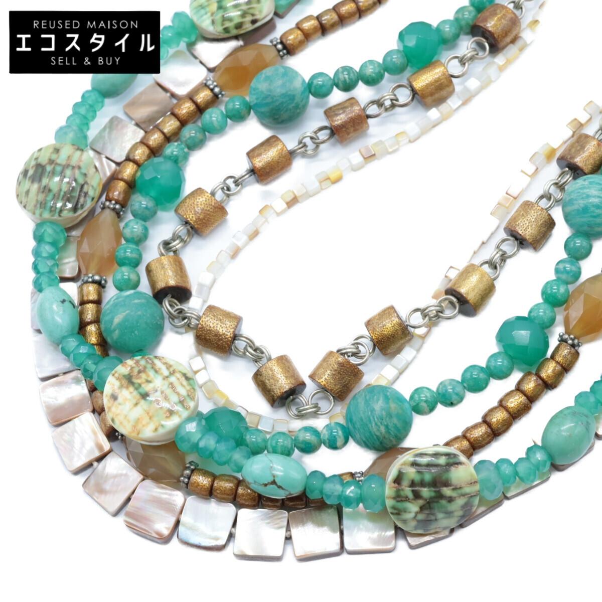

STEPHEN DWECK 925 Turquoise, Pearl, Quartz, Natural Stone Multi-Stone Necklace SilverUsed