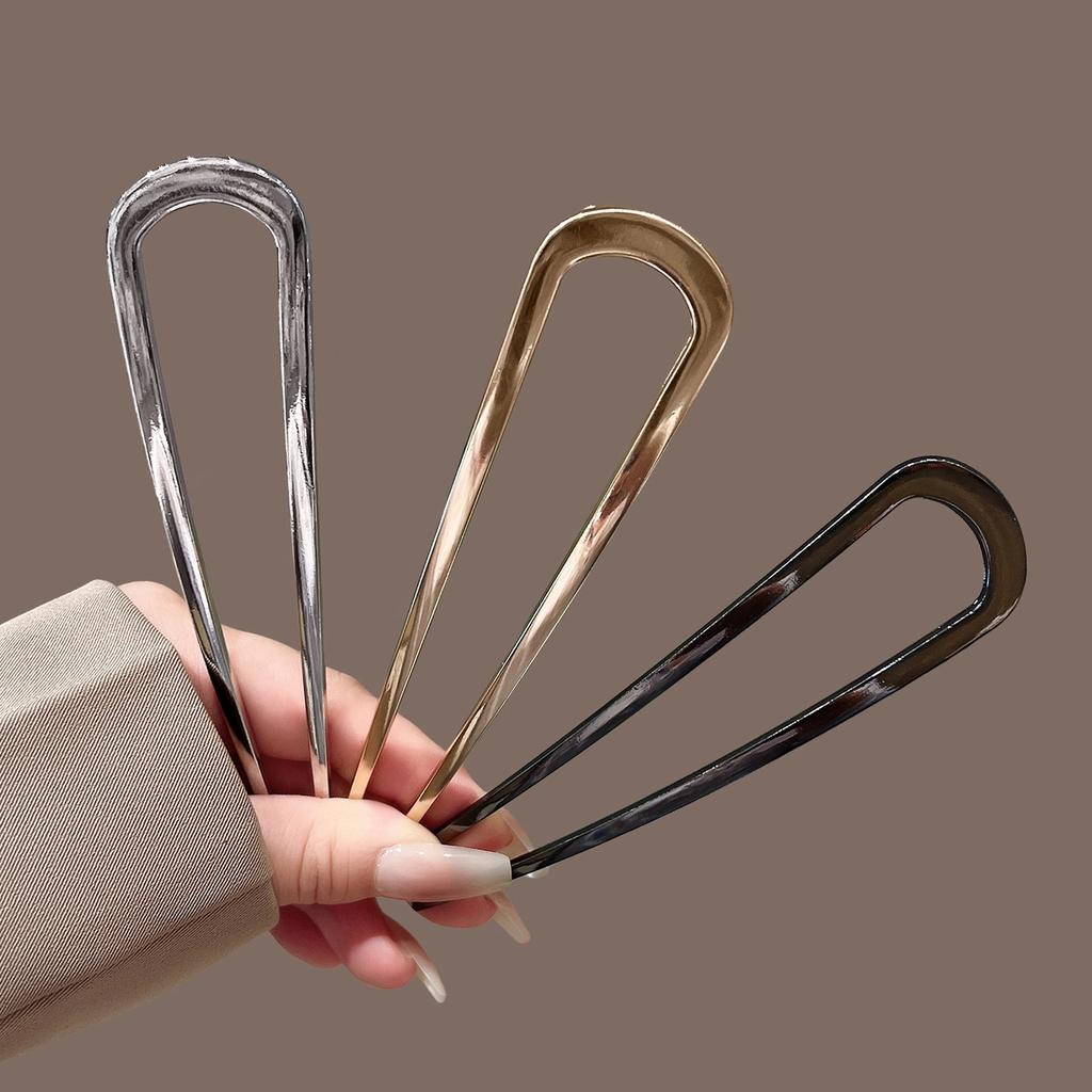 Nuove Semplici Forchette per Capelli a Forma di U Fermagli per Capelli Bastoncini Metallici per Capelli Geometrici Fermagli per Capelli Moda Accessori per Capelli Gioielli per Donna Copricapi
