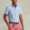 Polo Ralph Lauren SS22 Solid Color Oxford Cloth Single-Breasted Short Sleeve Shirt Men Shirts Blue MNPOWOV1N820050-400