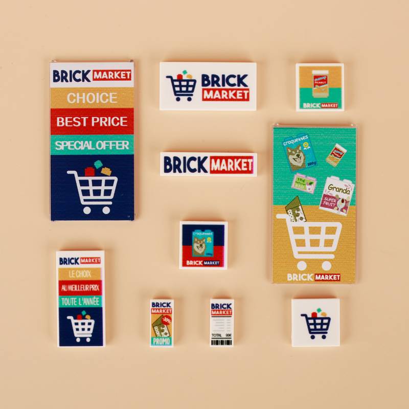 MOC City Building Blocks Toy Food Accessories Mini Brick Mushroom Fish Apple Hot Dog Cake Pizza Chicken Leg Ice Cream Box K031