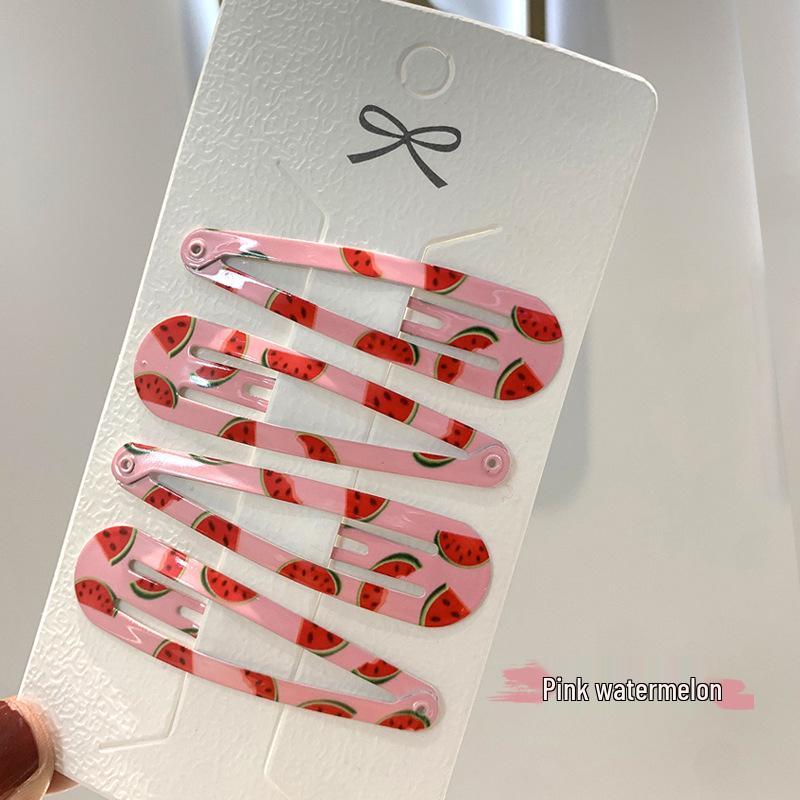 6cm Polka Dot & Leopard Print Water Drop Hair Clips - BB Hair Accessories