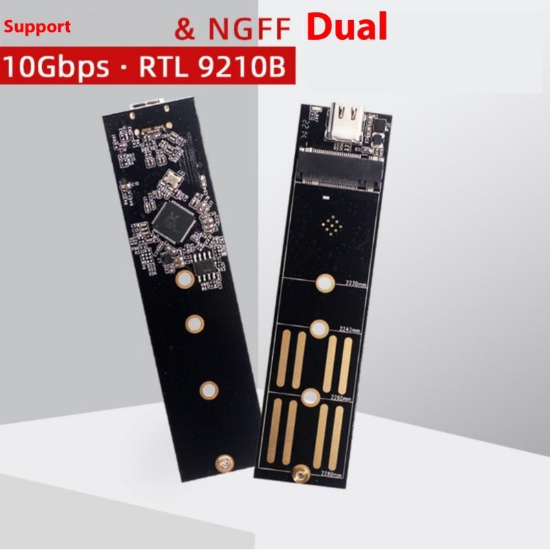 M.2 NGFFs NVME SSDs to USB 3.1 Type C Risers Board Supporting Multiple Size 2230 2242 2260 2280 Drive
