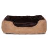 Lit pour chien - dibea - db00511 - coussin réversible - 60 x 48 cm - marron/beige