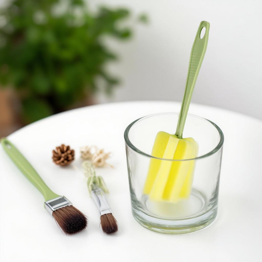 Sponge Cup Brush Long Handle Cleaning Brush Suitable For Baby Bottles Glassware Mug Cup Kitchen Cleaning