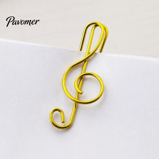Artistic Paper Holders Musical Note Clips, Colorful Metal Treble Clef Decorative Portable Desktop Storage Fasteners, Creative Bookmarks for
