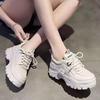 Spring Muffin Thick-soled Increased Breathable All-match Women's Shoes Fashion White Casual Sports Shoes