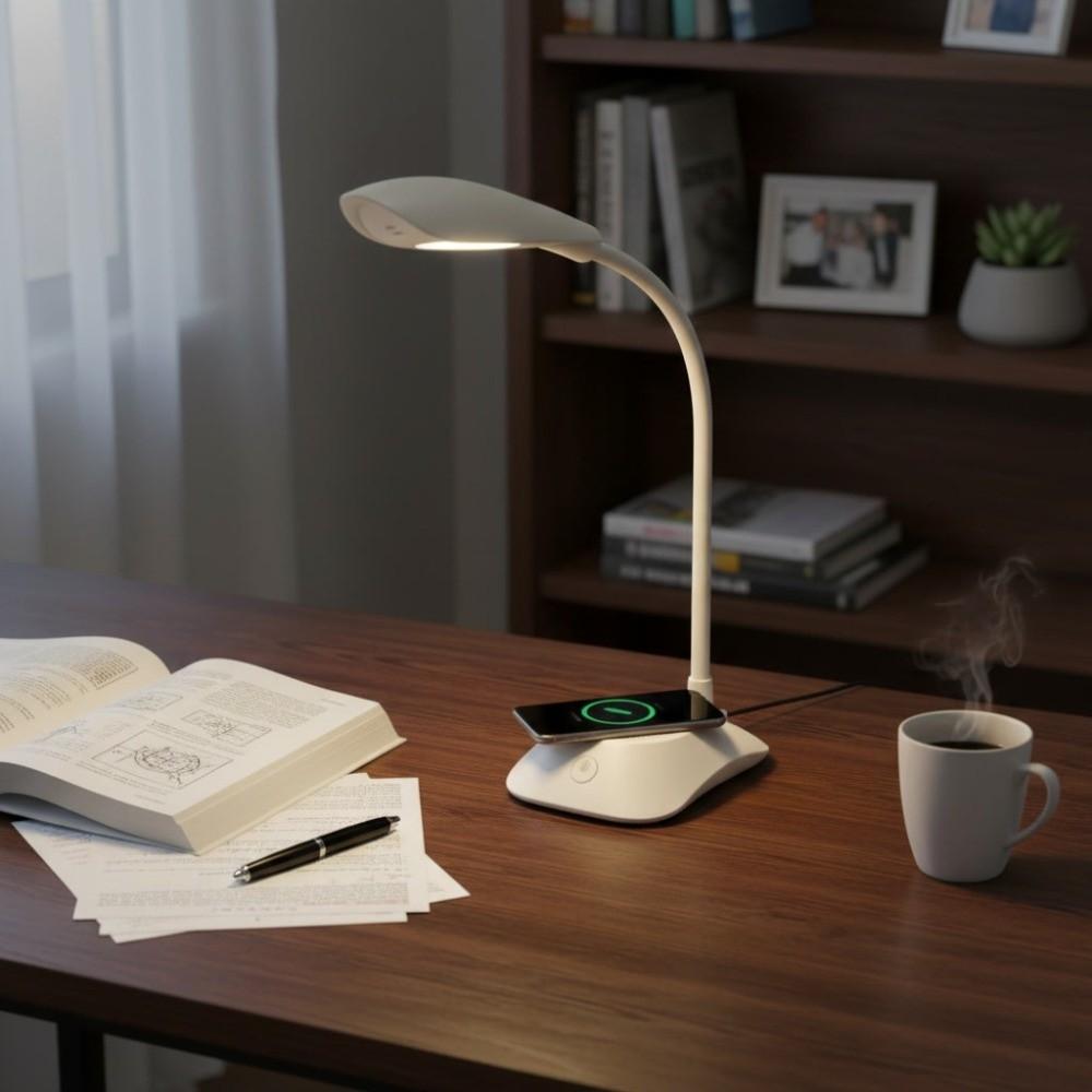 USB Charging Port LED Desk Lamp Eye Caring Study Light Multi-functional Reading Light  Dorm