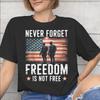 Unisex WoUnisex May We Never Forget Freedom Isnt Free Shirt Pure Cotton Graphic Printing Tee Shirts Clothing Outfits