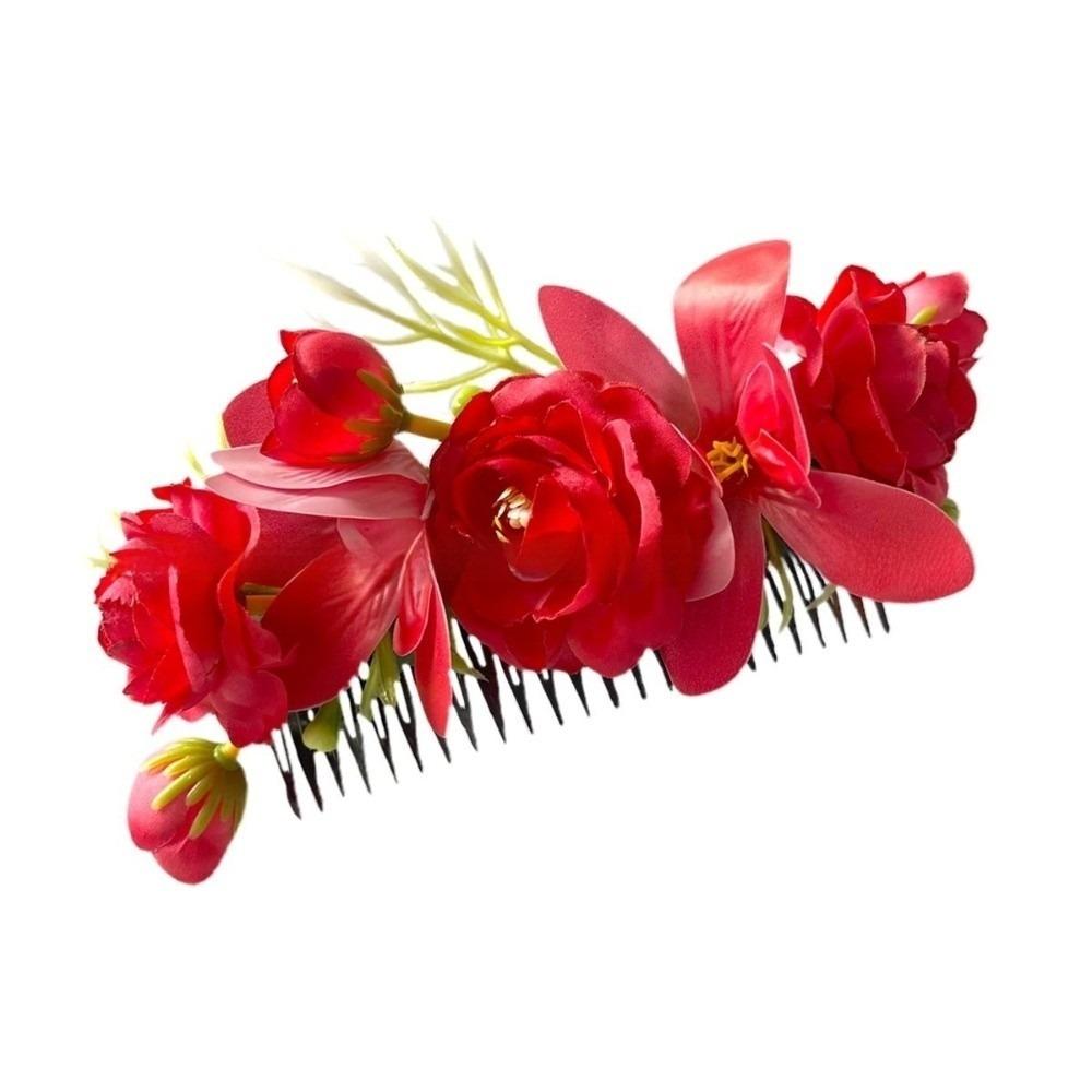 

Sweet Flower Hair Comb Ethnic Style Thai Hair Accessories Wedding Bride Accessories Headwear Style5