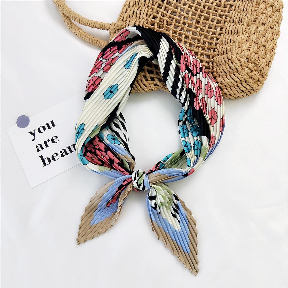 Decorative Simple Texture Silk Scarf Women'S New Style Spring And Autumn Summer Fashion Versatile Headscarf Work Scarf