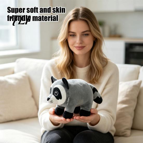Raccoon Plush Toy Jimothy Plush, Cute Stuffed Animal Toy, Soft Short Safe for Toddlers Plushies Doll, Cartoon Gift Meme Fans Kids Adults Collector