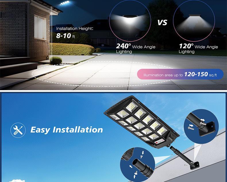 Super Bright LED Solar Street Light: Waterproof, Automatic-Induction for Outdoor Courtyard Lighting