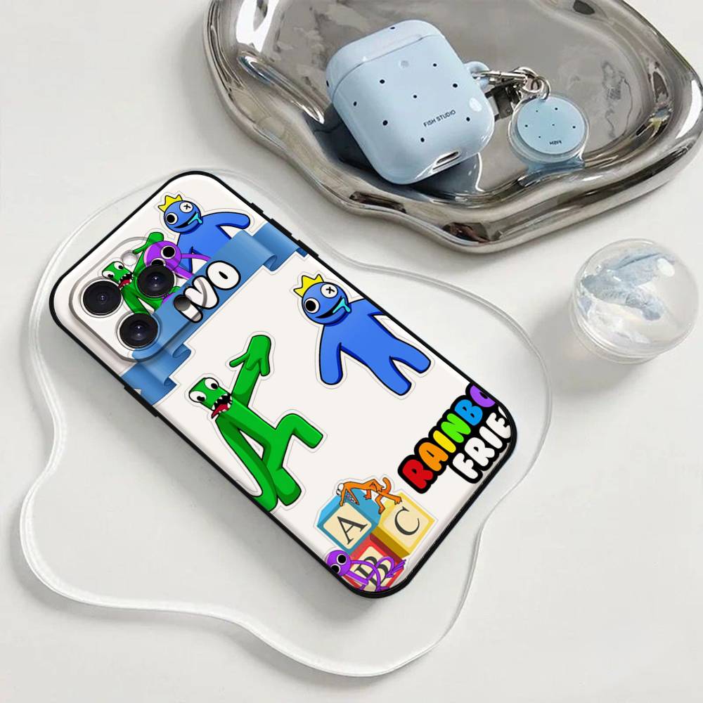 Rainbow Friends Toy Cartoon Game Phone Case For Iphone 17 16 15 11 13 14 Pro Max X Xr Xs Max 12mini Black Shell Cover Case