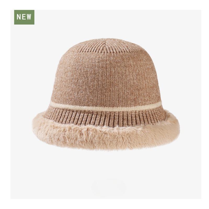 Купить Увлажняющая вязаная шапка рыбака с плюшевой кромкой для женщин ...