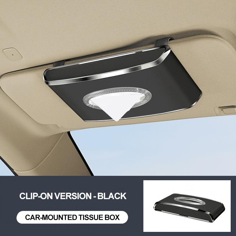 Faux Leather Car Tissue Box with Non-Slip Base Design, Essential for Various Vehicle Types, Enhances The Interior Aesthetics, Easy To Clean