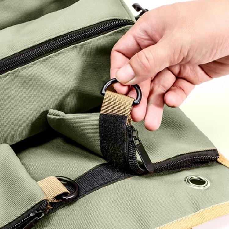 Electricians Wrench Tool Bag Roll Up Bag Wrench Roll Up Pouches Bag with 4Pocket