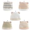 Newborn Beanie Hat Baby Bear-Ear Hospital Hats Gender Neutral Infant Soft Warm Turban Hats Breathable Heads Accessories