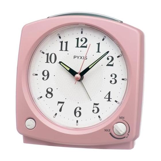 Seiko Clock Alarm Clock Table Clock Analog Melody Pink Pearl PYXIS 12512069mm NR455P