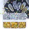 6 Grid Star Moon Sequins Pigment Filler For DIY Nail Art UV Crystal Epoxy Resin Mold Filling Crafts Jewelry Accessories