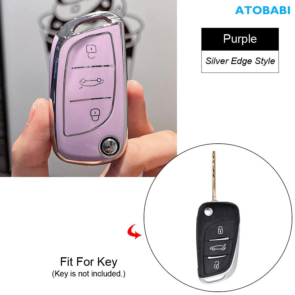 Tpu Car Key Case Remote Fobs Cover Keychain Holder Auto Accessory For Citroen Ds4 C4 C-Elysee Peugeot 207 307 308