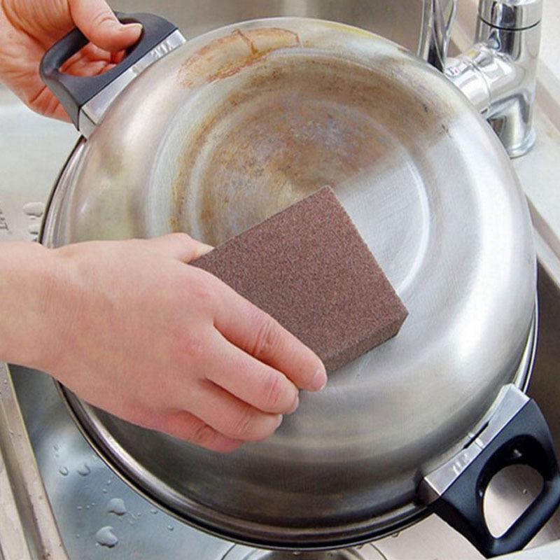 Emery Sponge Scouring Pad - Strong Decontamination Kitchen Scrubber for Pots and Dishes