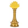 LED Flower Lamp Resin Metal USB Rechargble Buddhistic Lamp Flower Night Light for Display Decoration Faith Supplies