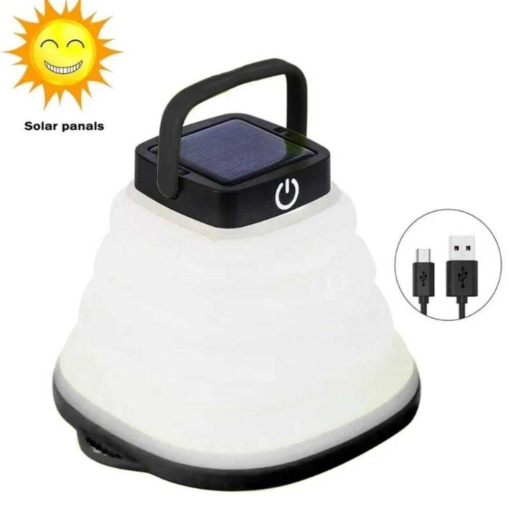 Novel Solar Lighting Lamp Exotic Foldable Flashlight Lantern Camping Lamp  Garden