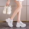 Fashion Cross-border  Women Casual Sneakers New Tennis Breathable Platform Shoes Female Black Thick Bottom Running Shoes