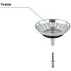 Waste Fitting - GROHE - Grid Strainer for Sink - Stainless Steel - Grid Type - Interior