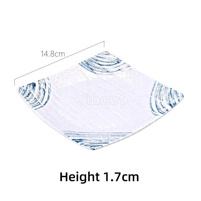 Japanese Ceramic Square tray Dining Food Plate Creative Coarse Ceramic Tableware Snack Dessert Sushi Dishes pasta plate sets