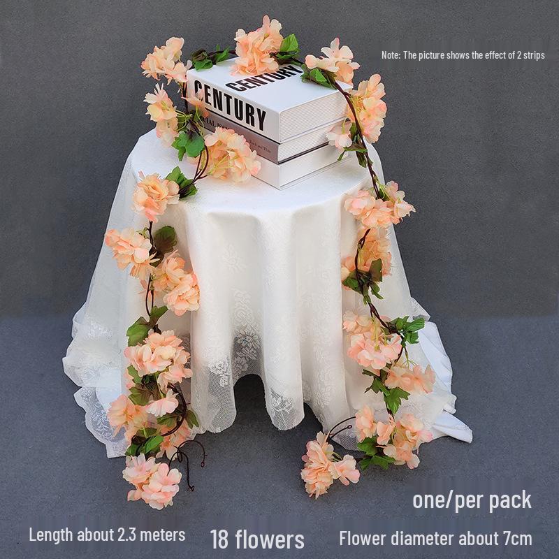 Artificial Rose Vine for Wedding Arches, Staircase Railings, and Ceiling Decor