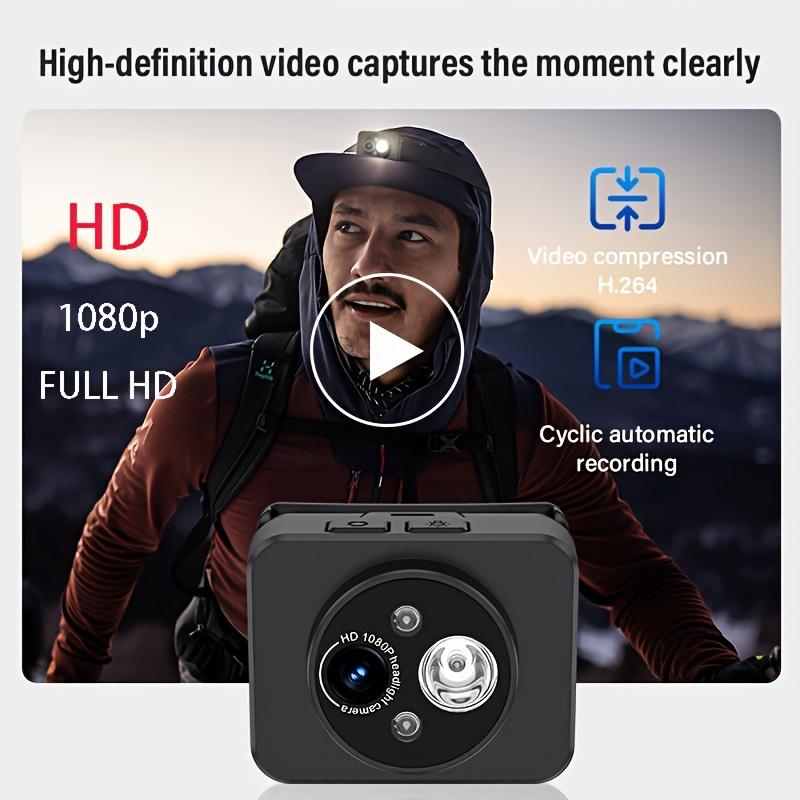 

Светодиодные фары на голову, регистратор освещенности, мини-камера высокой четкости 1080p, интеллектуальное освещение, спортивный видеорегистратор на открытом воздухе D8 чёрный