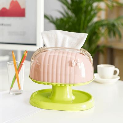 Portable Dust-Proof Dopamine Tissue Box Double Layer with Shelf Paper Towel Case Sealed Plastic Napkin Holder Room Decor
