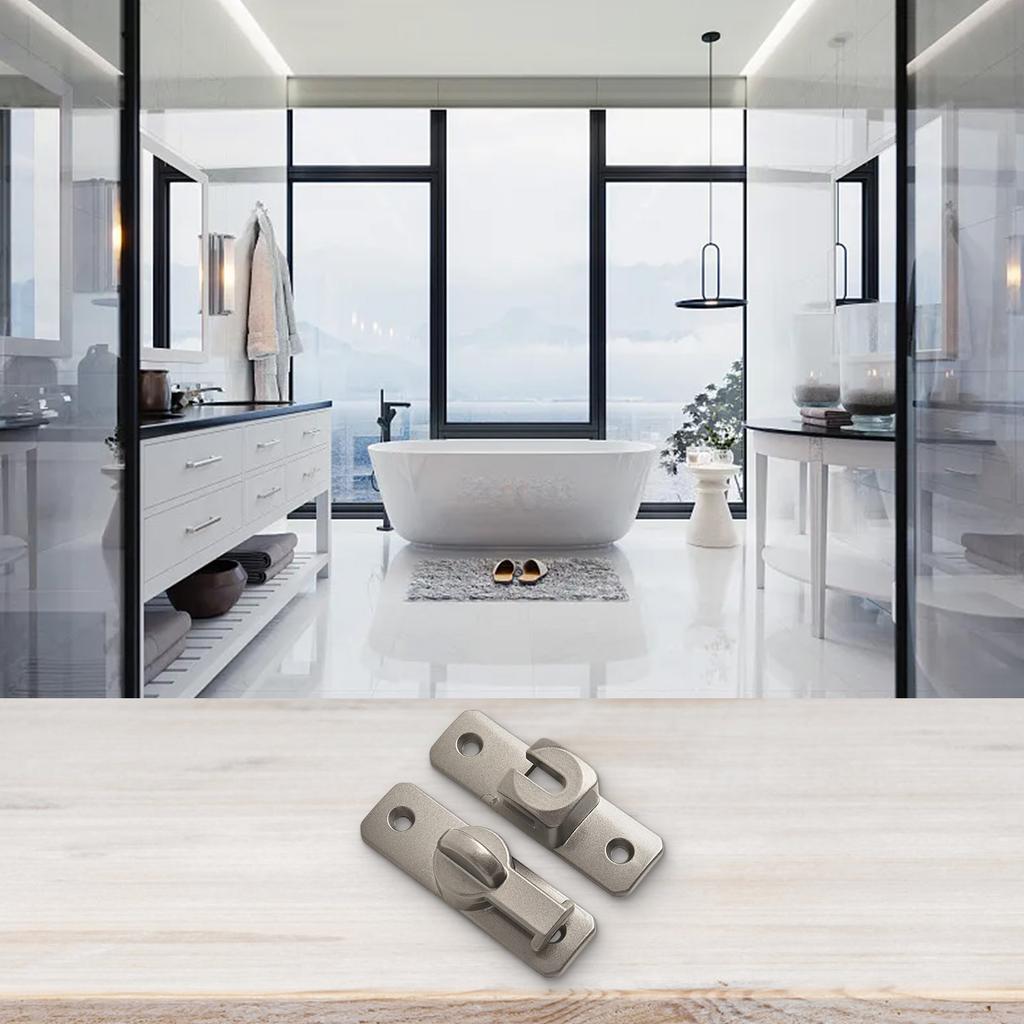 Door Latch Home Security Latch Bolt Zinc Alloy 90 180 Degree Easy Install Lock Bathroom Sliding Door Bolt Latch Hardware     New