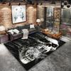 Dark Street Skull Pattern Square Carpet,Area Rug,Carpet Rug for Living Room Bedroom Sofa Playroom Decor,Non-slip Floor Mat,Holiday Birthday Gifts