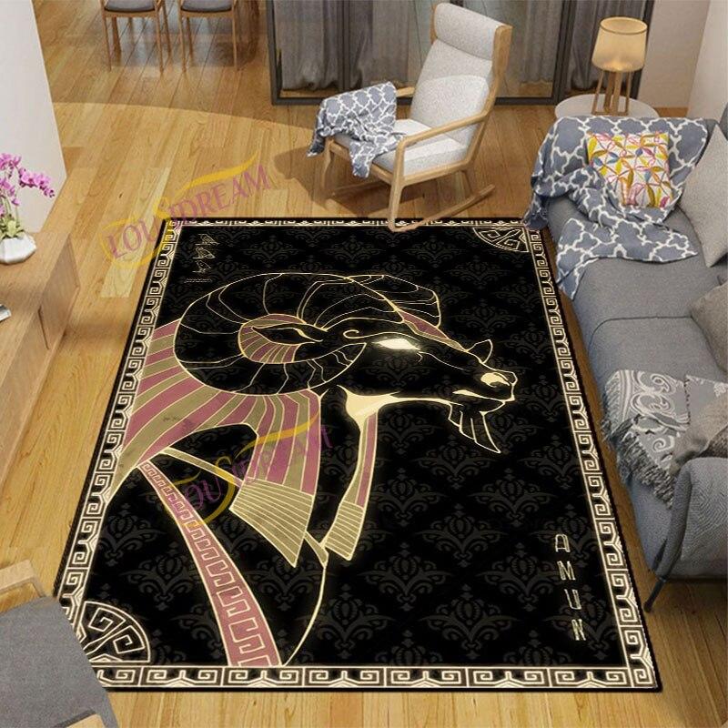 Ancient Egypt Rugs Living Room Decoration Faith Festival Sacrifice Bedroom Living Room Play Area Carpet Wooden Floor Mat Carpet.