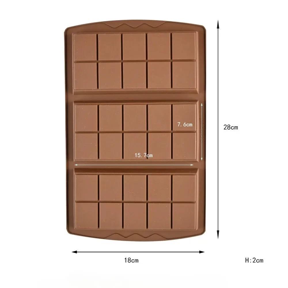

1PC Reusable Baking Silicone Mold Chocolate Candy Bar Dessert Mold for Home Kitchen DIY Handmade Gift Bakery Accessories