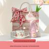 Cherry Pink Coffee Cup Gift Set with Umbrella