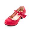 Fashion Girls Leather Shoes Autumn Bowtie Sandals 2025 New Children Shoes High Heels Princess Sweet Sandals For Girls Party Gift PU