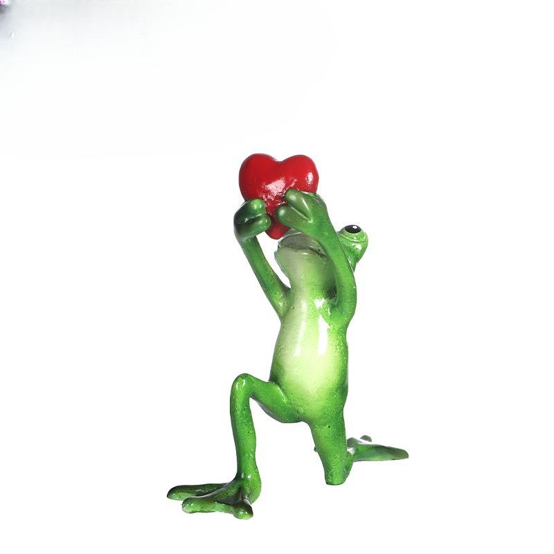 Valentine's Day Decorations - Creative Frog Expression Resin Figurine - Valentine's Day Gift