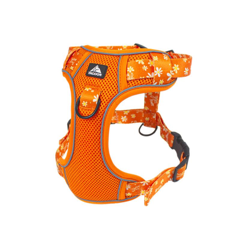 

Шлейка для собак среднего и большого размера, новая шлейка для собак с принтом и светоотражающими элементами, поводок для собак, регулируемый трос M