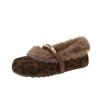 Shallow mouth inner height increase velvet Mary Jane cotton shoes plush mouth winter warm soft sole plush cotton shoes